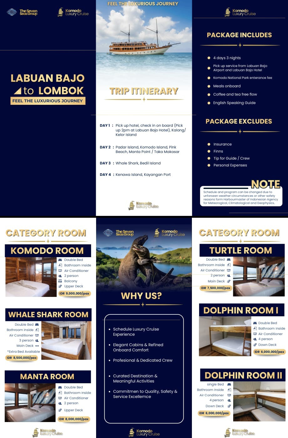 Luxury trip from Labuan Bajo to Lombok island