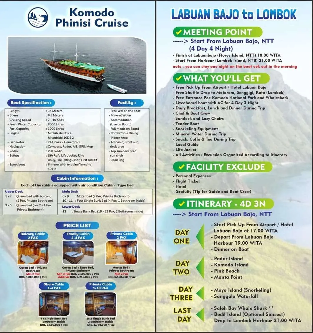 Shared trip from Komodo to Lombok island, 4 days 3 nights