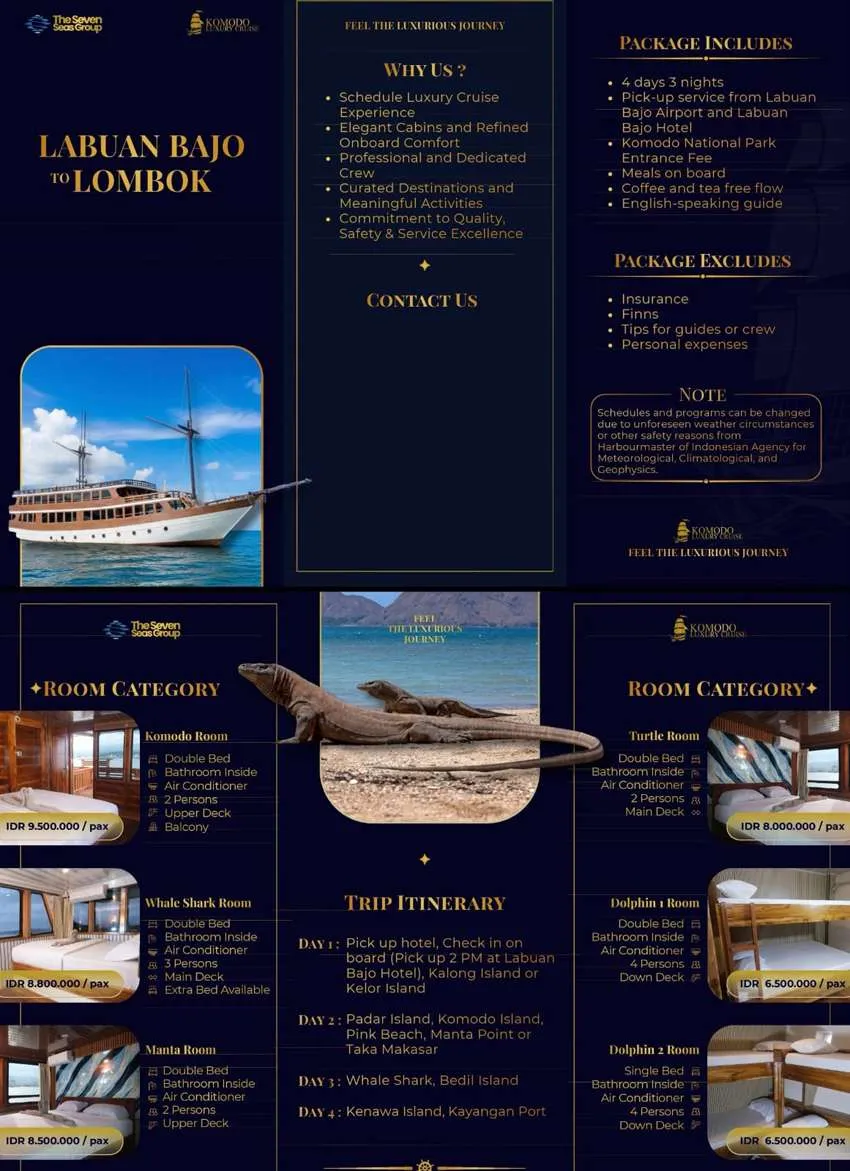 Open trip Labuan Bajo to Lombok Island