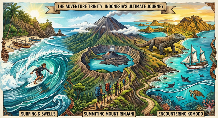 Combok Packages - Surfing, Trekking and Komodo Adventure